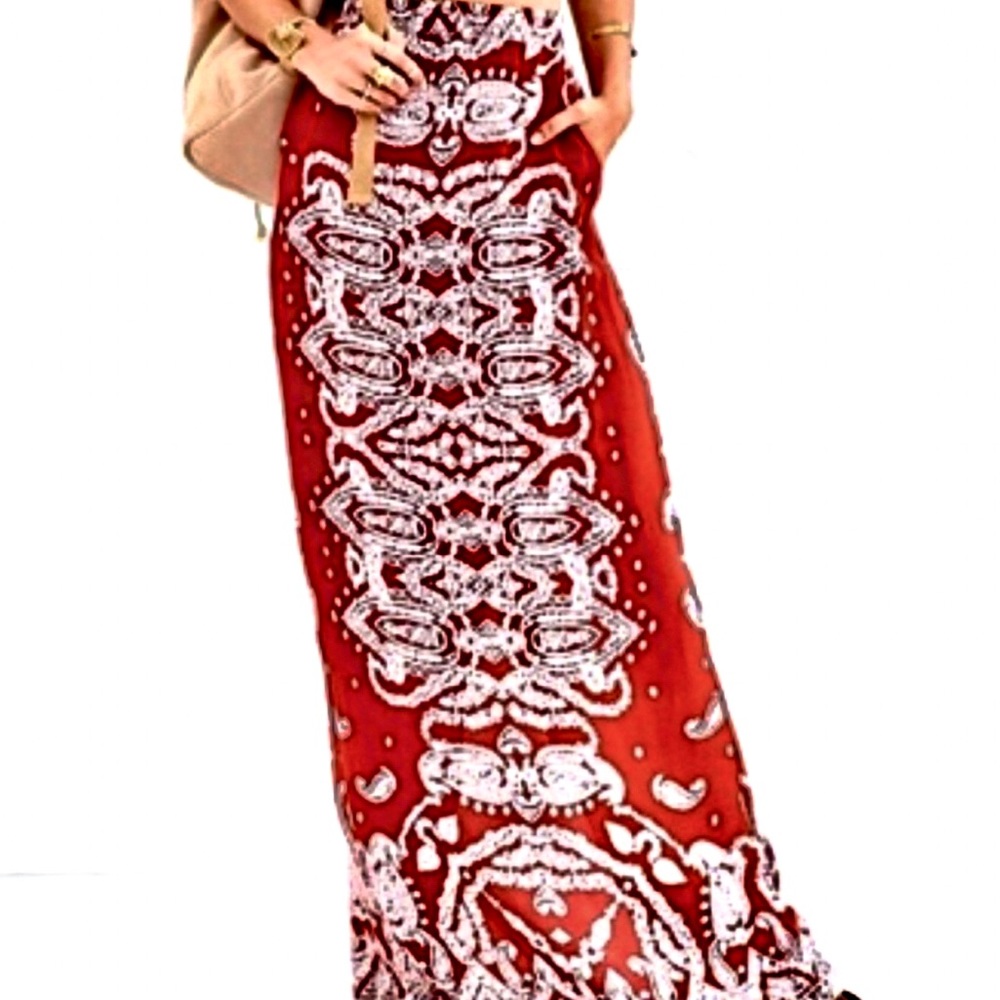 Lovely Boho Urban Outfitters Maxi Skirt. Paisley Bandana Print. - Picture 1 of 10